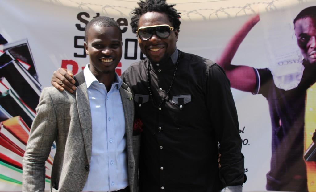 Klint da drunk and Treasure Kalu during the Street2School Project mentorship program